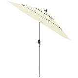 Vidaxl Parasol 3-lags med aluminiumstang 2,5 m sandfarget