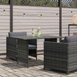 Vidaxl tuintafel 110x70x65 cm poly rattan grijs