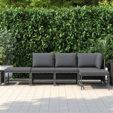 Vidaxl 5-delige loungeset met kussens poly rattan grijs