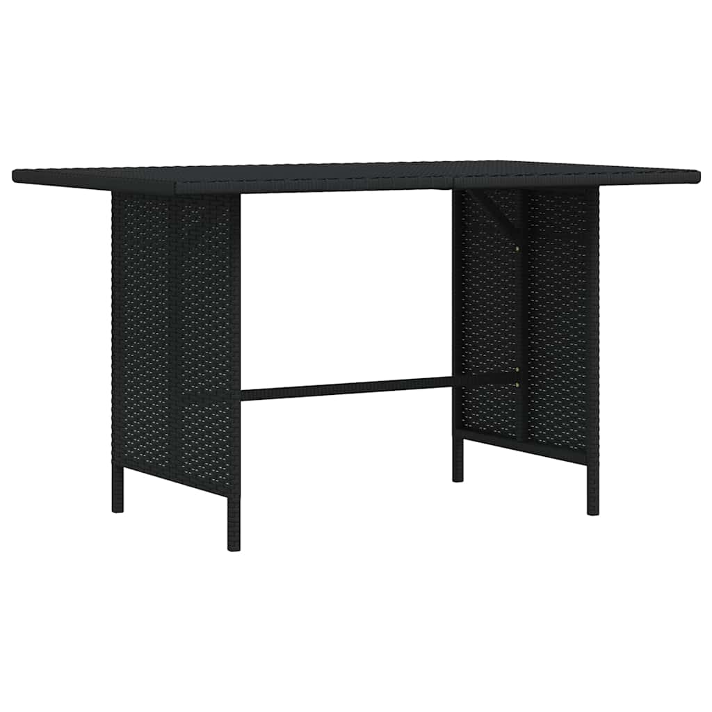 Vidaxl tuintafel 110x70x65 cm poly rattan zwart
