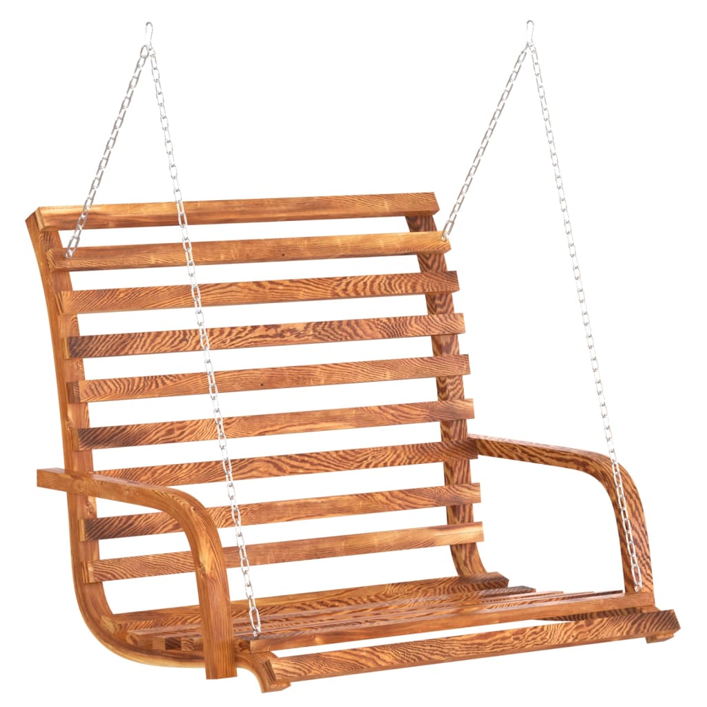 Vidaxl schommelbank 126x63x92 cm gebogen hout met teakafwerking