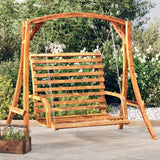 Vidaxl schommelbank 126x63x92 cm gebogen hout met teakafwerking