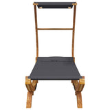 Vidaxl loungebed met luifel 100x190x134 cm gebogen hout antracietkleur