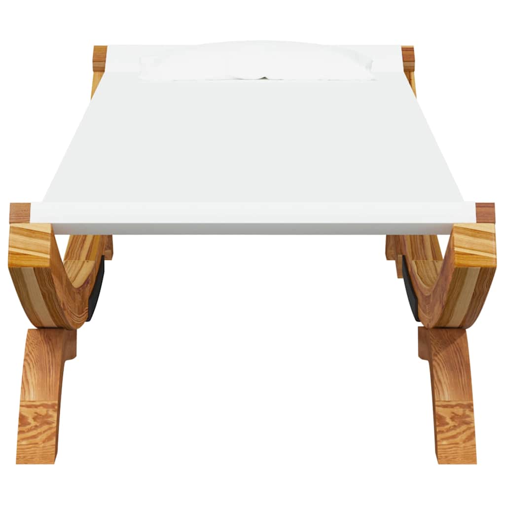 Vidaxl loungebed 100x188,5x44 cm massief gebogen hout crèmekleurig