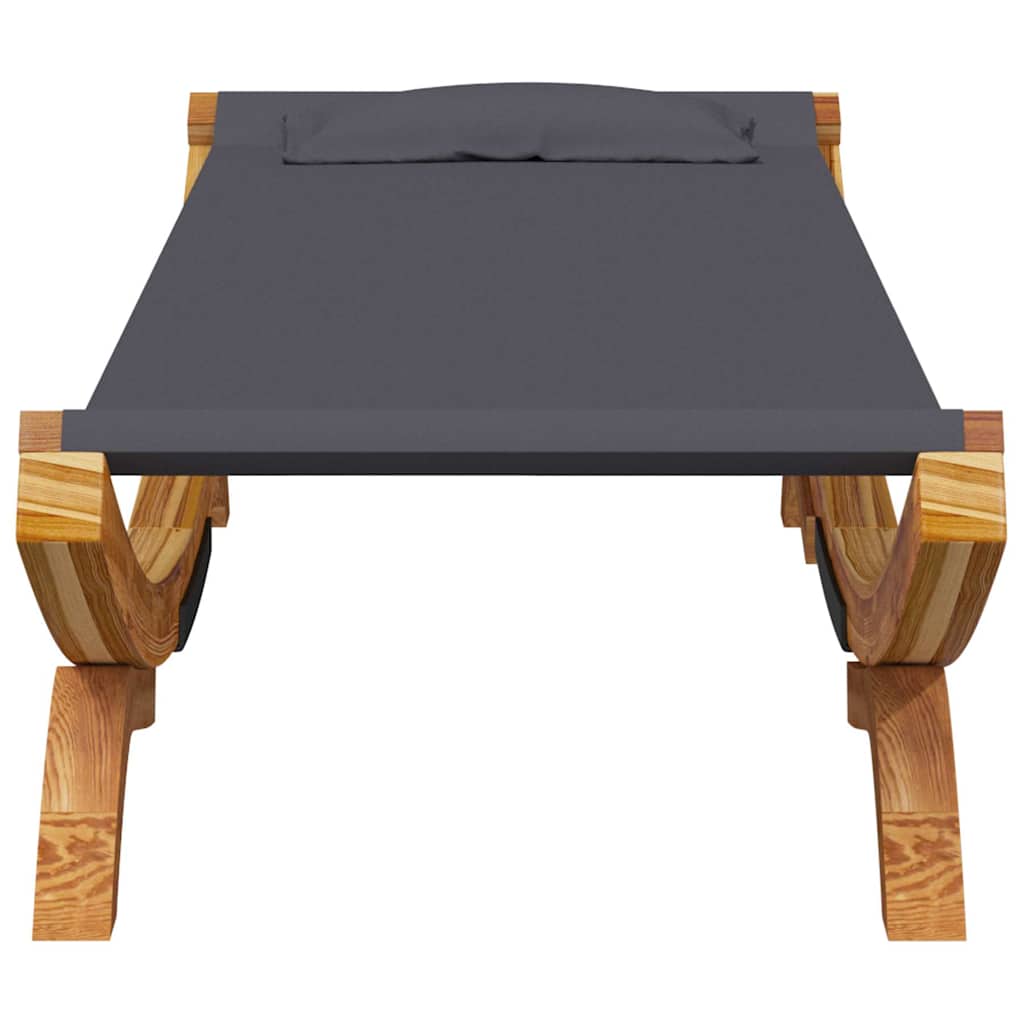 Vidaxl loungebed 100x188,5x44 cm massief gebogen hout antracietkleurig