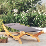 Vidaxl loungebed 100x188,5x44 cm massief gebogen hout antracietkleurig