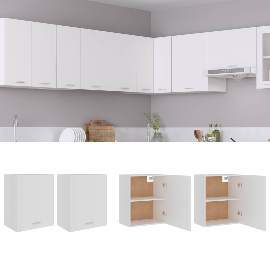 Vidaxl bovenkasten 2 st lyon 50x31x60 cm bewerkt hout wit