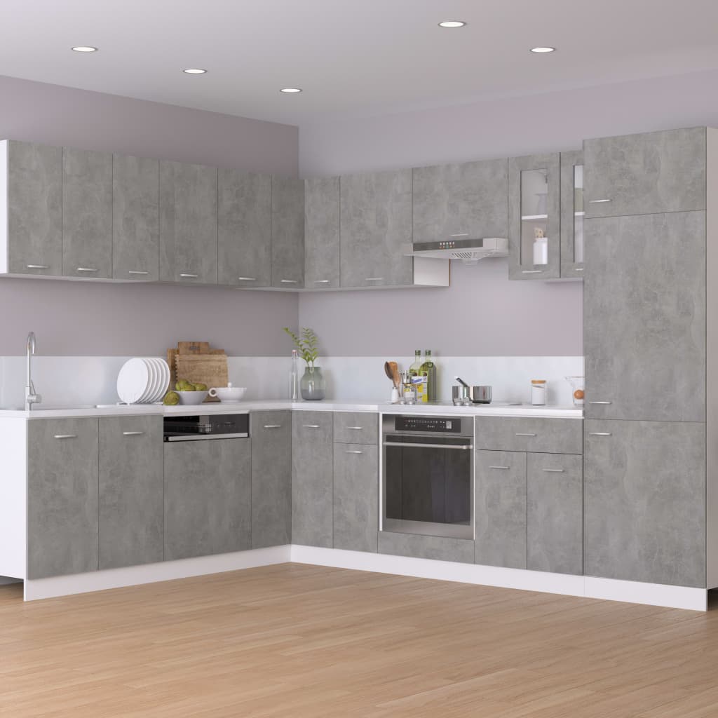 Vidaxl bovenkasten 2 st lyon 50x31x60 cm bewerkt hout betongrijs