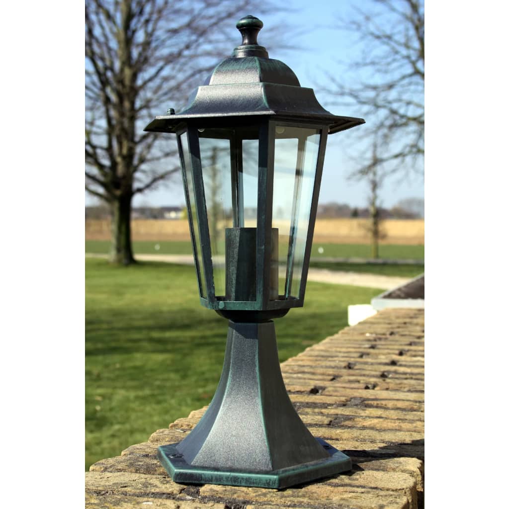 Vidaxl Garden Lamps 2 St Aluminum Dark Green Black