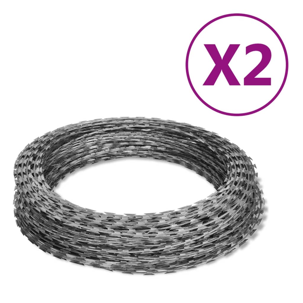 Vidaxl Shaver Mound Wire 2 St 100 M Galvaniseret stål