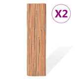 Vidaxl -skjermer 2 PCS 100x400 cm bambus