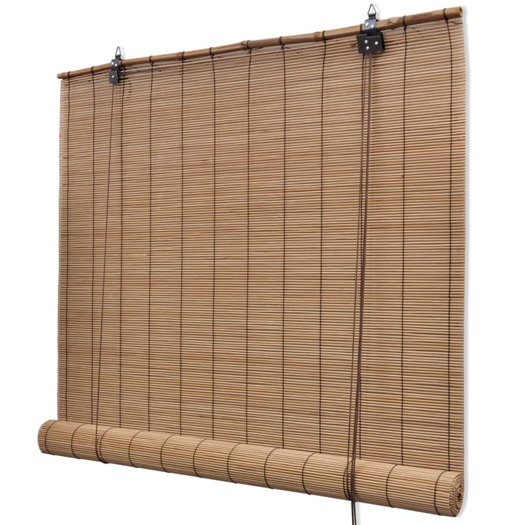 Vidaxl Roller Blinds 2 ST 80X160 CM Bamboo Brown