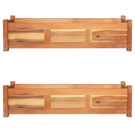 Vidaxl plantenbakken verhoogd 2 st 100x30x25 cm acaciahout