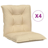 Vidaxl tuinstoelkussens 4 st lage rug 100x50x7 cm stof beige