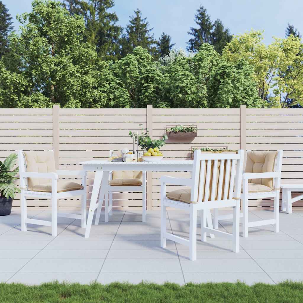 Vidaxl tuinstoelkussens 4 st lage rug 100x50x7 cm stof beige