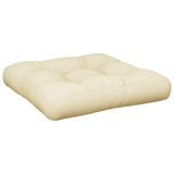 Vidaxl palletkussen 60x60x12 cm stof crèmekleurig