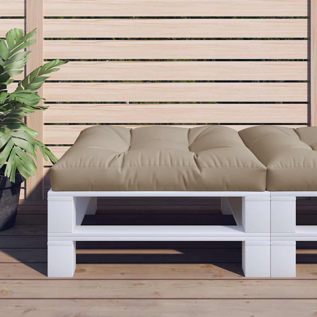 Vidaxl palletkussen 70x70x12 cm stof taupe