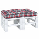 Vidaxl palletkussen 120x80x12 cm stof ruitpatroon rood