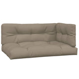 VidaXL Palletkussens 3 st stof taupe