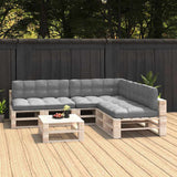 Vidaxl bankkussens pallet 7 st grijs