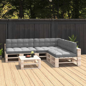 Vidaxl bankkussens pallet 7 st grijs