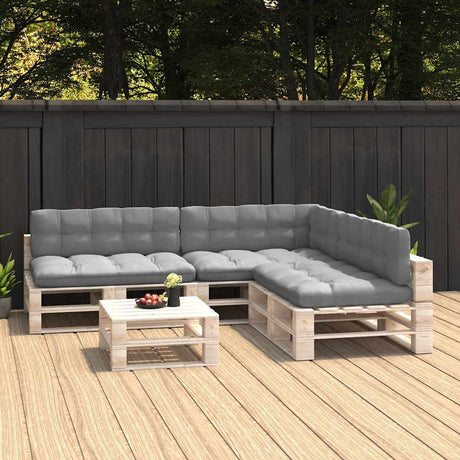 Vidaxl bankkussens pallet 7 st grijs