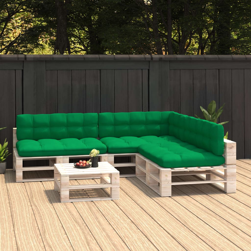 Vidaxl Bankussens Pallet 7 St Verde