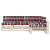 Vidaxl Bank Cushions Pallet 7 ST y Red Window Pattern