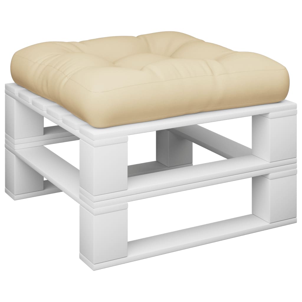 Vidaxl Pallet Cushion 58x58x10 cm tyg beige