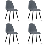 Vidaxl eetkamerstoelen 4 st fluweel donkergrijs