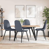 Vidaxl eetkamerstoelen 4 st fluweel donkergrijs