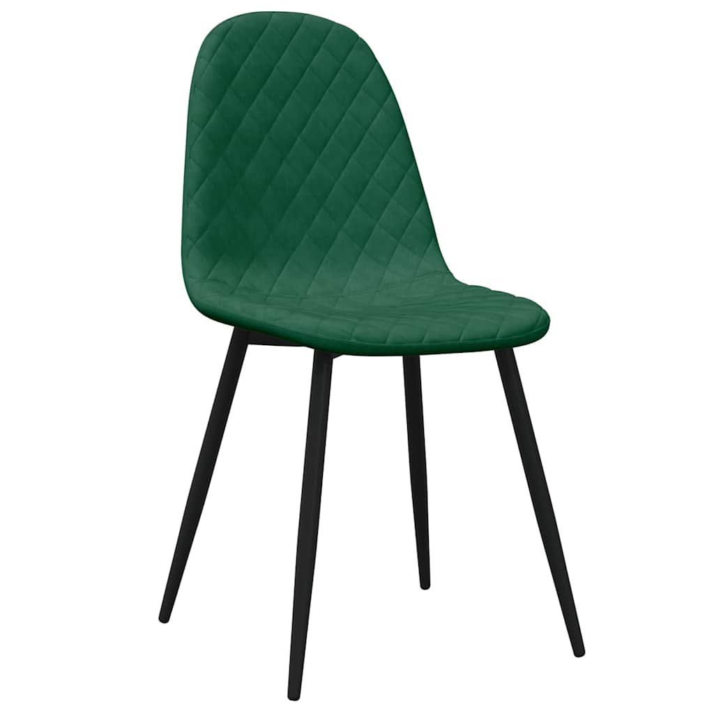 Vidaxl eetkamerstoelen 4 st fluweel donkergroen