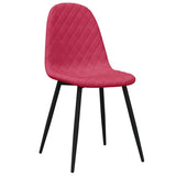 Vidaxl eetkamerstoelen 4 st fluweel wijnrood