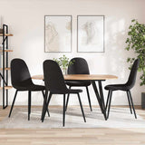 Vidaxl eetkamerstoelen 4 st fluweel zwart