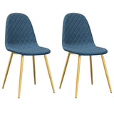Vidaxl eetkamerstoelen 2 st fluweel blauw