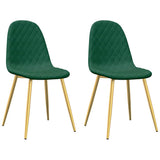 Vidaxl eetkamerstoelen 2 st fluweel donkergroen