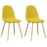 Vidaxl eetkamerstoelen 2 st fluweel mosterdgeel