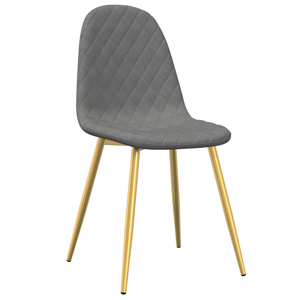 Vidaxl eetkamerstoelen 4 st fluweel lichtgrijs