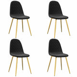 Vidaxl eetkamerstoelen 4 st fluweel zwart
