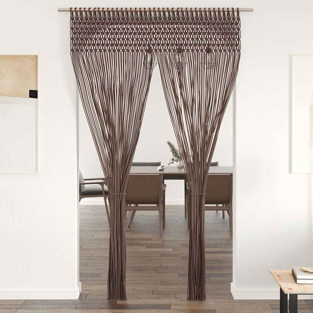 Vidaxl gordijn macramé 140x240 cm katoen taupe