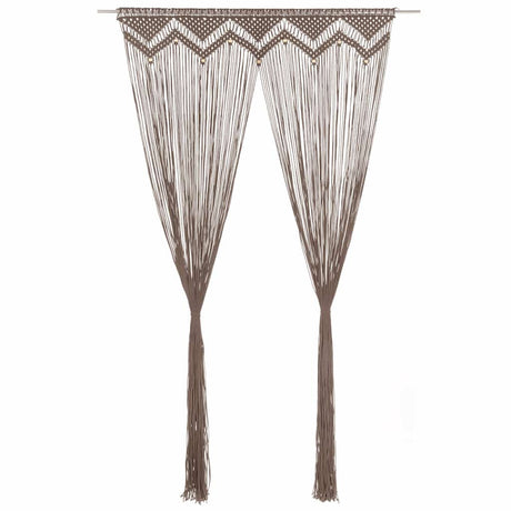 Vidaxl gordijn macramé 140x240 cm katoen taupe