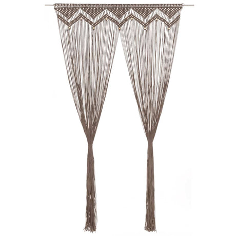 Vidaxl gordijn macramé 140x240 cm katoen taupe