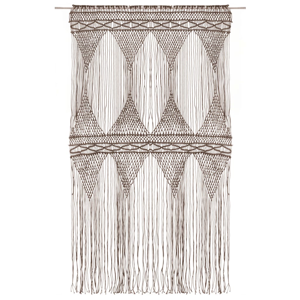 Vidaxl Vorhang Macramé 140x240 cm Baumwolltaupe