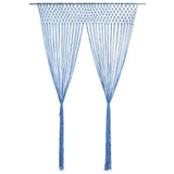 Vidaxl gordijn macramé 140x240 cm katoen blauw