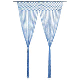 Vidaxl gordijn macramé 140x240 cm katoen blauw