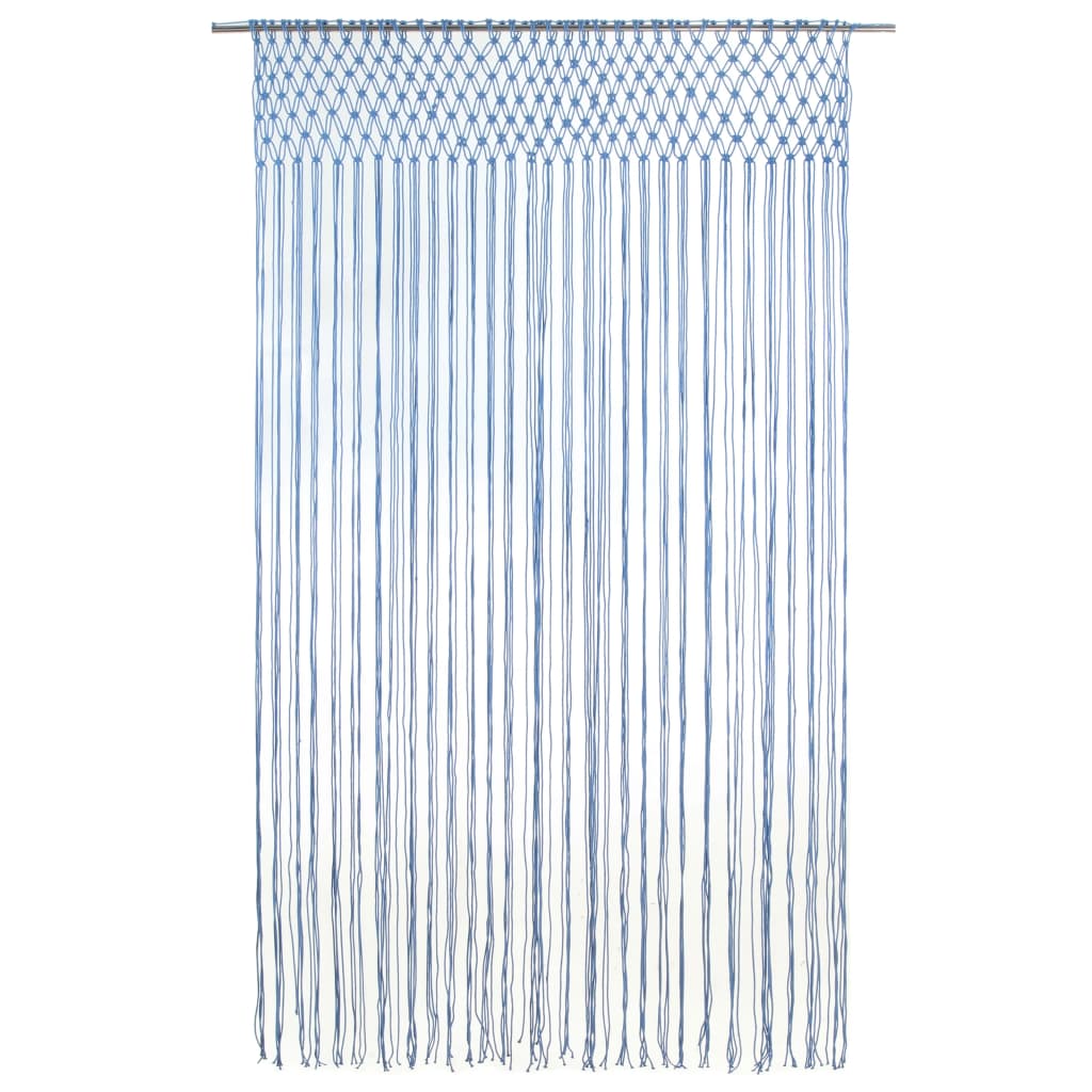 Vidaxl zavese Macramé 140x240 cm bombažna modra