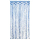 Vidaxl gordijn macramé 140x240 cm katoen blauw