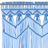 Vidaxl gordijn macramé 140x240 cm katoen blauw
