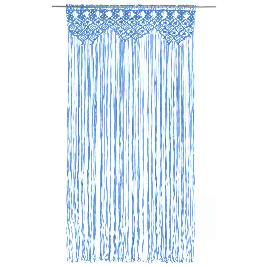 Vidaxl Vorhang Macramé 140x240 cm Baumwollblau