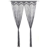Vidaxl gordijn macramé 140x240 cm katoen antraciet